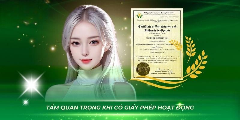 Chứng nhận giấy phép PAGCOR là cơ sở để nhà cái có thể phát triển ổn định